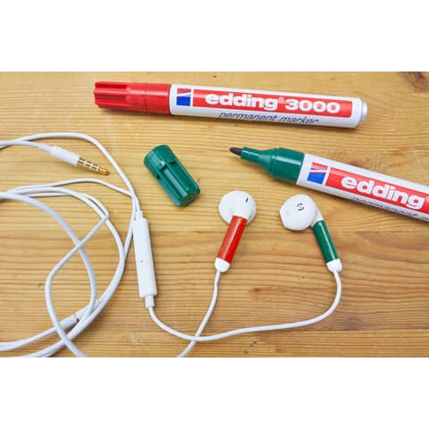 Marcatore permanente edding 3000 punta conica 1,5-3 mm nero E-3000 001